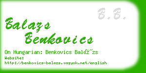 balazs benkovics business card